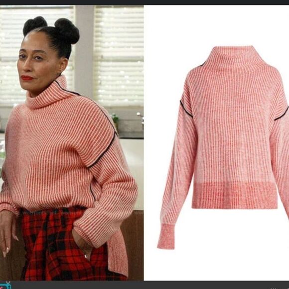 Soft surroundings striped turtle neck sweater - Picture 2 of 8